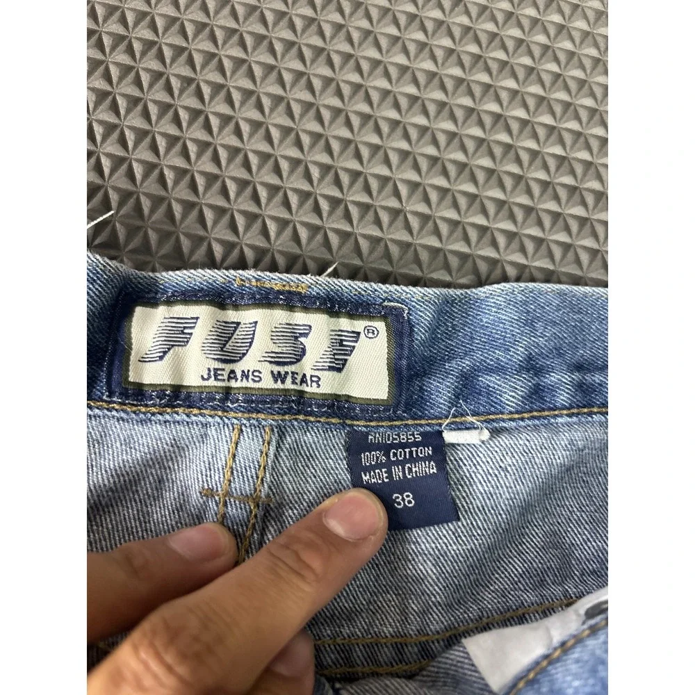 FUSE JEANS WEAR Men's Blue Denim Cargo Shorts Size 38 Relaxed Fit Pockets